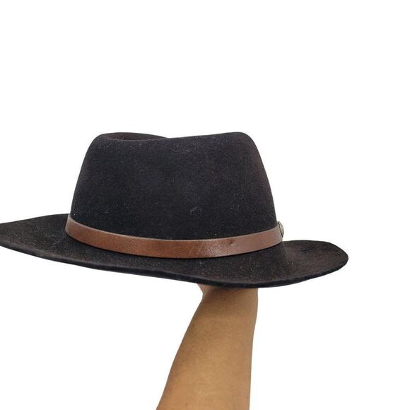 Vintage Magill Lee Cowboy Cowgirl‎ Hat S Black Fur Felt Pheasant Feather Fedora - Picture 11 of 16